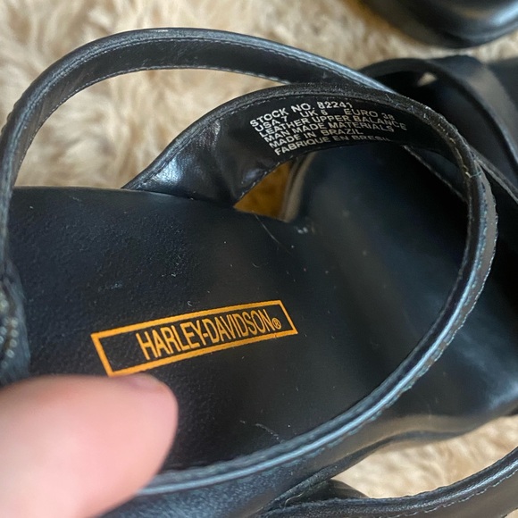 Vintage Harley Davidson strapped heels - size 7 - Picture 4 of 5
